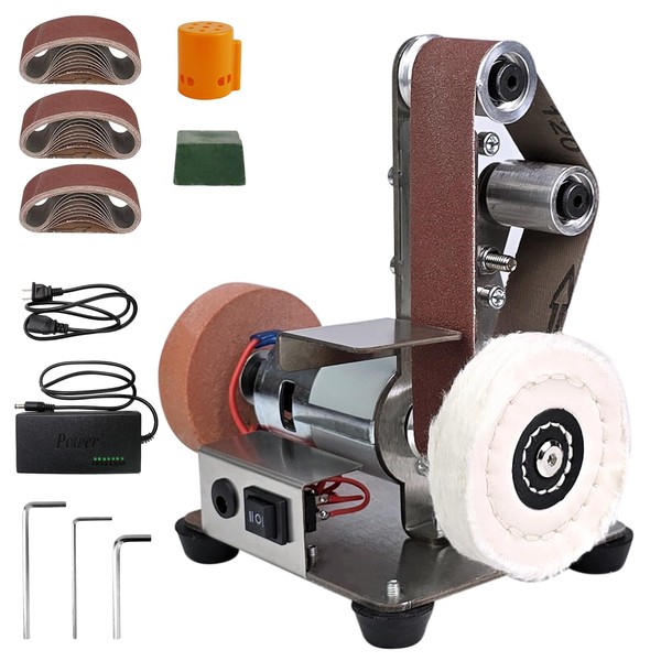 Blissthrill Mini Belt Sander, Electric Belt Sander for Knife Making,