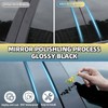 6pcs Glossy Black Exterior Door Window Pillar Posts Molding Cover