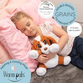 Warm Pals - Heatable Coolable Bedtime Comfort Plushie - Hound Dog - 1.5lbs - Cozy Microwavable Lavender Scented Plush Toys - Heated Stuffed Animal