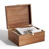 Yaoyiizy Wooden Keepsake Box, Acacia Memory Box with a Hinged