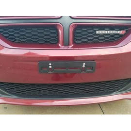 1 Front License Plate Tag Holder Mounting Adapter Bumper Kit Bracket for Dodge (All Models) Quantity Discount (9.45$ to 5.60$) (Each with 6 Screws+2 Built in Nuts) – Premium Car Set Accessories (1)