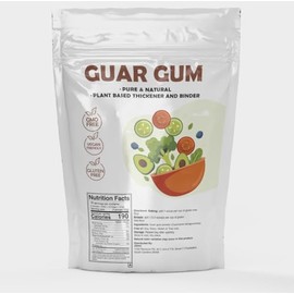 Guar Gum, Gluten-Free, Non-GMO, Plant-Based Thickener & Binder, Thickens Cold Items, Keto Baking, Substitute Xanthan Gum, 10lb