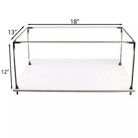 LEDupdates 4 Sided Horizontal showcase LED light for trade show retail jewelry display - 18 inch W x 12 inch H