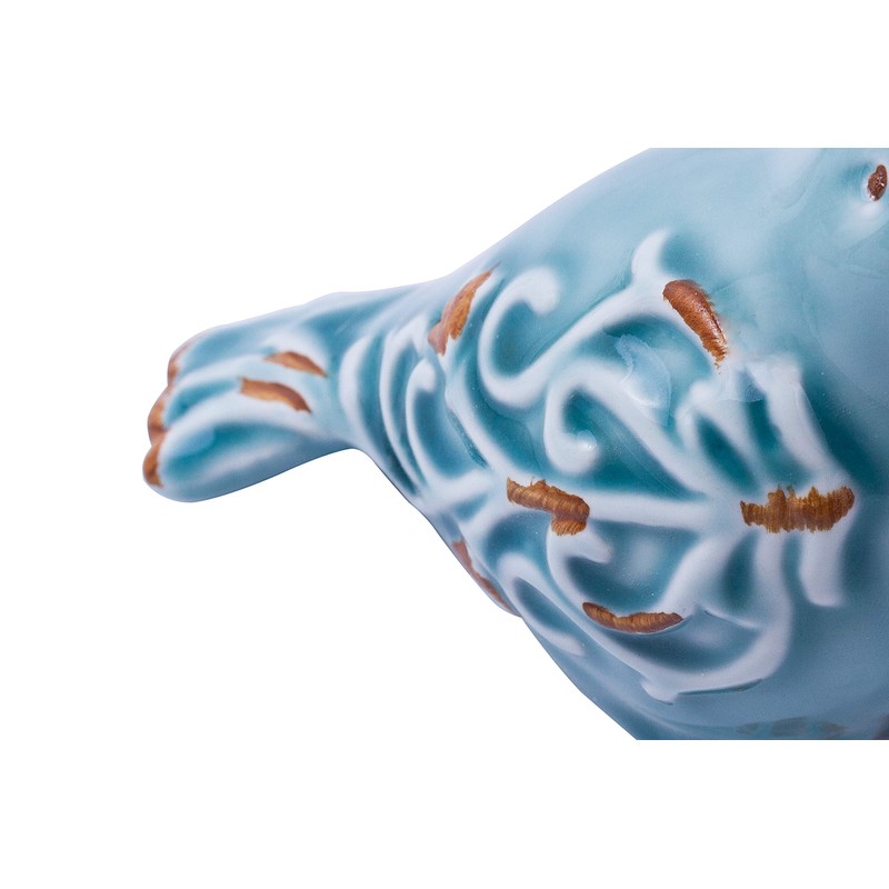 FICITI Distressed Finish Ceramic Bird Figurine Home Decor - Assorted