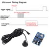 Waterproof Ultrasonic Sensor, DC 5V Ultrasonic Distance Sensor Module Built-in