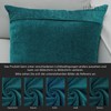 Encasa Homes Chenille Cushion Covers, Set of 2, Azure Blue,