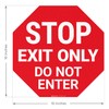 Stop Exit Only Do Not Enter 10x10 inches, Floor Decal