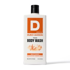 Duke Cannon Supply Co. Thick High Viscosity Body Wash Body Wash - 3X Thicker, Plant-Based, Mineral-Enriched Body Wash For Men - Shower Gel for Men - Mens Body Scrub - Wayfinder, (18 oz)