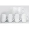 heritage White Latte Mugs Set of 6 by Chinacave -