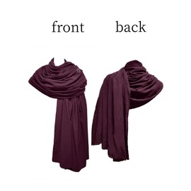 Heyigrow Shawl Scarf Vikings Cosplay Mens Medieval Neck Hooded Cape Women Retro Costume Cotton Renaissance Cloak for Party(Purple)