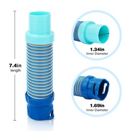 RO6G X77094 Pool Vacuum Hose Adapter, PE & EVA Material, 1.65" ID, 7.5" L, Zodiac MX6/8 Compatible, Pack of 1