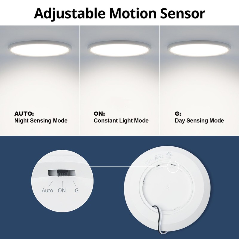 Epochglo LED Ceiling Light Flat with Motion Sensor, Ceiling Light