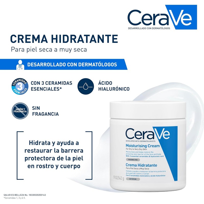 CeraVe Crema Hidratante en Tarro Piel Seca a muy Seca