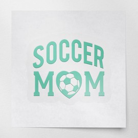 Decal Stickers of Soccer Mom (Mint) (Set of 2) Luxury Weatherproof Decal Stickers for Laptop Desktop Smartphone Car Dirt Bike Wall Room Mason Jar Bathtub Door Skateboard - BICVER1d11073MI0124