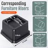 BTSD-home Furniture Risers 2 Inch Bed Risers Heavy Duty Adjustable