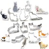 FAZHBARY 8 PCS Cat Cookie Cutter Set Stainless Steel Cat