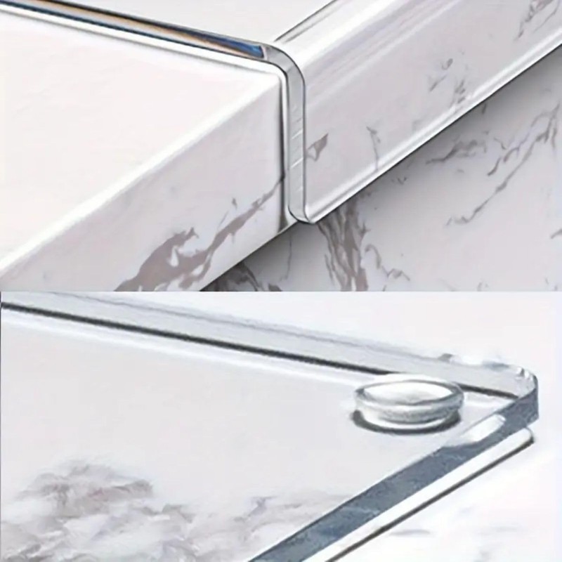 Jumbl Clear Acrylic Non-Slip Cutting Board with Counter Lip, Extra