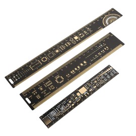 3PCS Electronic Circuit Board Gauge, Multifunctional PCB Ruler, for Electronic Enthusiasts Printed Circuit Board Accessory Electronic Engineers Measuring Tool