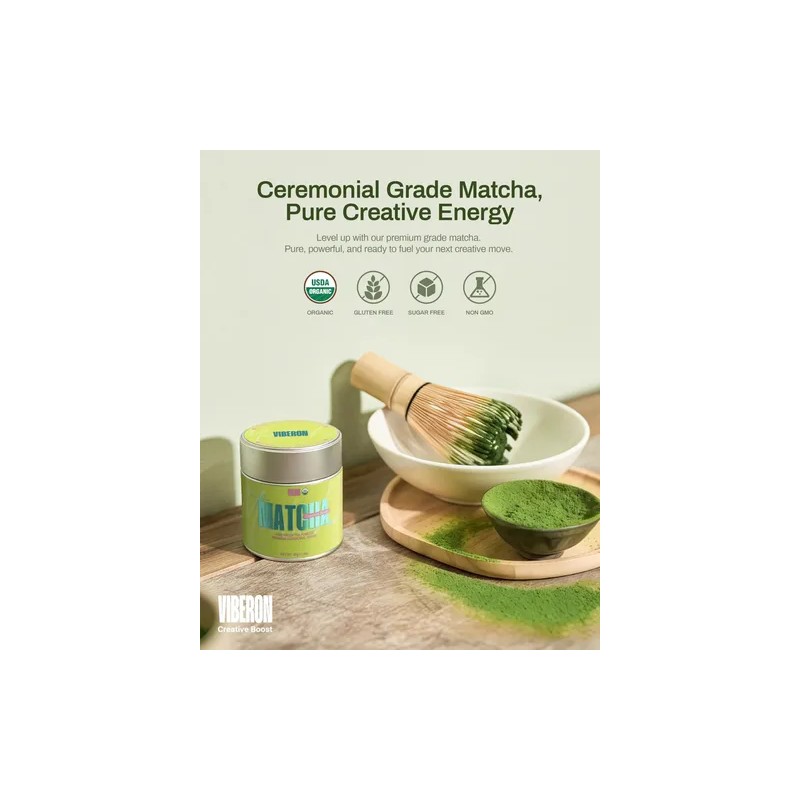 Viberon Té Verde Matcha Ceremonial Orgánico Viberon En Polvo