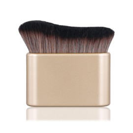 Selbstbräunungspinsel, Selbstbräunungspinsel für flüssige Foundation, Make-up-Pinsel für Körper, Selbstbräunungspinsel für Körper und Gesicht (mattes Gold)