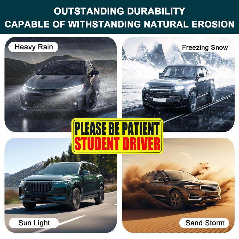 3pcs Student Drive Magnet for Car, Please Be Patient Student