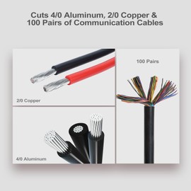 GKG 10 Inch Heavy Duty Wire Cutters,High Leverage Cable cutters for 4/0 Aluminum,2/0 Copper, and Communication Cables