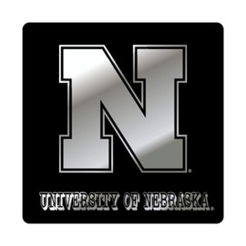 Craftique Nebraska Decal (Black/SIL Huskers Decal (4''), 4 in)