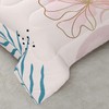 Nttopship Mid Century Boho Pink Comforter Set Full Size,Abstract Arch