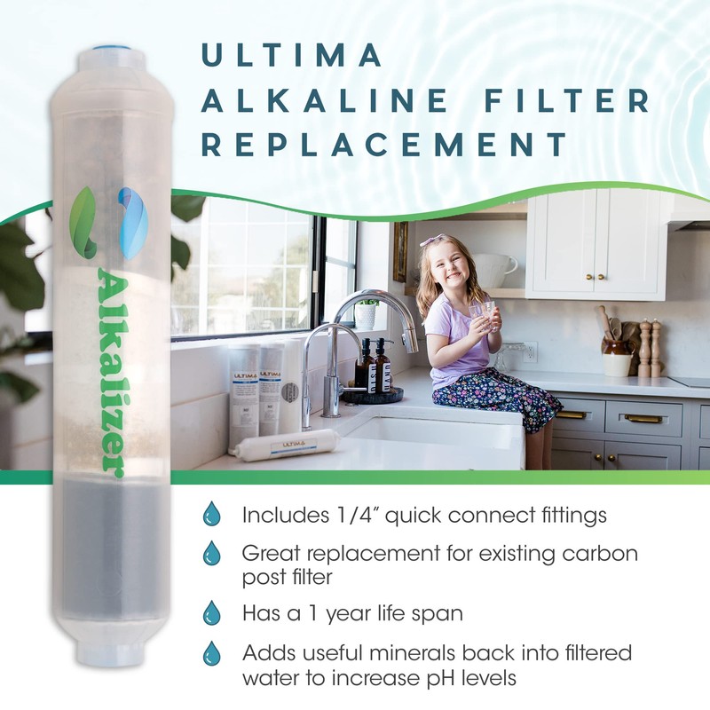 Better Home Water Treatment 10-Inch Ultima Alkalizer, Universal Alkaline Post