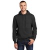 Port & Co Essential Fleece Pullover Hooded Sweatshirt-PC90H-2XL-Black Heather