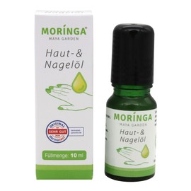 Moringa Skin and Nail Oil as Roll-On Stick, Moringa Oil by Maya Garden, Cold Pressed Oil from Moringa Oleifera Seeds, Natural Nail Care 10ml