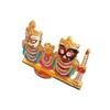 BEXCO Stone Studded Lord Jagannath, Balabhadra, Subhadra Idol with Sudarshan