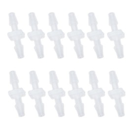 Plastic Hose Barb Fitting, 1/8" x 1/8" Pipe Connectors，Barbed Splicer Mender Joint Adapter Union Fitting, 6 Pcs