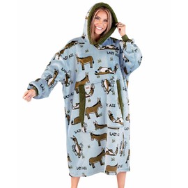 LazyOne Oversized Blanket Hoodie, Comfortable Sleepwear, Oversized Hoodies for Women and Men, One Size Fits All Wearable Blankets (Donkey)