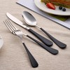 LKTDYMEG 20-Piece Black Silverware Set 18/0 Stainless Steel Silverware Set
