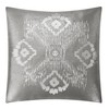 Grand Avenue White/Grey Queen Comforter Sets, 7 Piece Silver Bedding