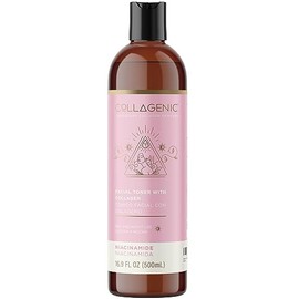 Tonico Facial 500 ml Niacinamida, Colageno Hidrolizado - Collagenic Tnico Facial Hidratante Limpiador de Poros sustituto de agua micelar para el...   