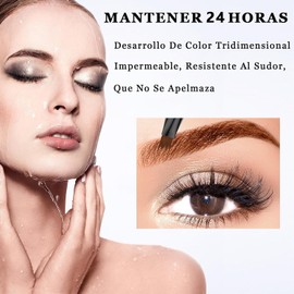 3D Microblading Cejas Tatuaje Lápiz 4 Tenedor Tip, lápiz de cejas fino impermeable, antimanchas de larga duración, crea cejas naturales, Magic Lápiz de cejas adecuado para principiantes（Marrón claro）