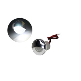 Pactrade Marine Barco Auto RV Remolque Acero Inoxidable 316 Flush Mount LED Ronda Luz de cortesía 12 V 180 ° hacia Abajo, Blanco