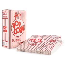 Snappy Popcorn 2-E Red and White Close Top Popcorn Boxes, 1 Oz, 500 Count
