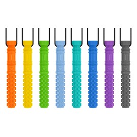 Sensory Chew Necklaces, 8 Pack Chewable Silicone Necklaces for Chewers with Autism, ADHD, SPD, or Special Oral Motor Needs