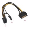 Cable Sata Macho 15 Pines A Pcie 8 Pines Para