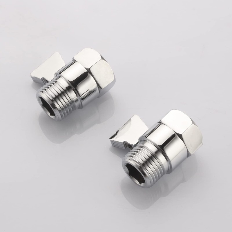 HAMOLER Dual Shower Head Manifold with Brass Shut Off Valve