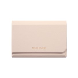 FENICE Name Card Holder Wallet Made of Durable Vegan Eco PU Leather with Slim Minimalist Look for Men and Women, Indie Pink, name card holder wallet