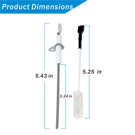 LH680013 Flame Sensor Replacement Part For Carrier Bryant Payne Furnace Flame Sensor Rod Stainless Steel For use with spark ignition and flame sensing LH33WZ514, FLS013, 790-843A1, PFS013