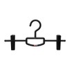 シンコハンガー(Shinkohanger) ベーシックズボンハンガー F-FITクリップバー ブラック 日本製 360度回転フック 可動式ピンチ 連結スタック式 ワイド 幅広 クリップ すべり止め 滑り止め スカート スラックス パンツ 収納 衣類 洋服 洗濯 すべらない 丈夫 耐久 032589