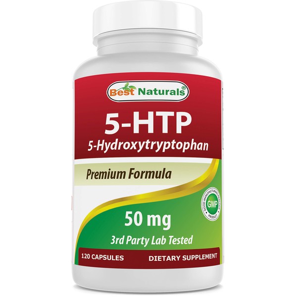 Best Naturals 5-HTP 50 mg 120 Capsules, 5 HTP Capsules Supports Relaxation & restful Sleep