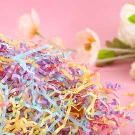 TCAIRG 2 LB - Macaron Color - Crinkle Cut Paper Shred Filler great for Gift Wrapping, Basket Filling, Box Confetti Shredded, Box Stuffing
