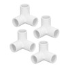 10PCS 3 Way Pipe Fittings Pipe Connectors PVC Plastic Right