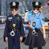 BTHRORO 7Pcs Police Accessories Kids, Police Hat and Handcuffs Police